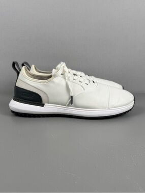 True Linkswear Lux Pro Golf Shoes Men 11.5 White Leather Spikeless Wanderlux